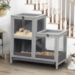 Coziwow 2-Story Wooden Small Pet Cage