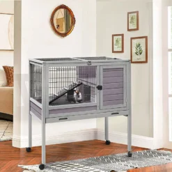 Aivituvin Rabbit Hutch With Pull Out Tray, Small -MiniMates Shop 696838 PT5. AC SS1800 V1667947703