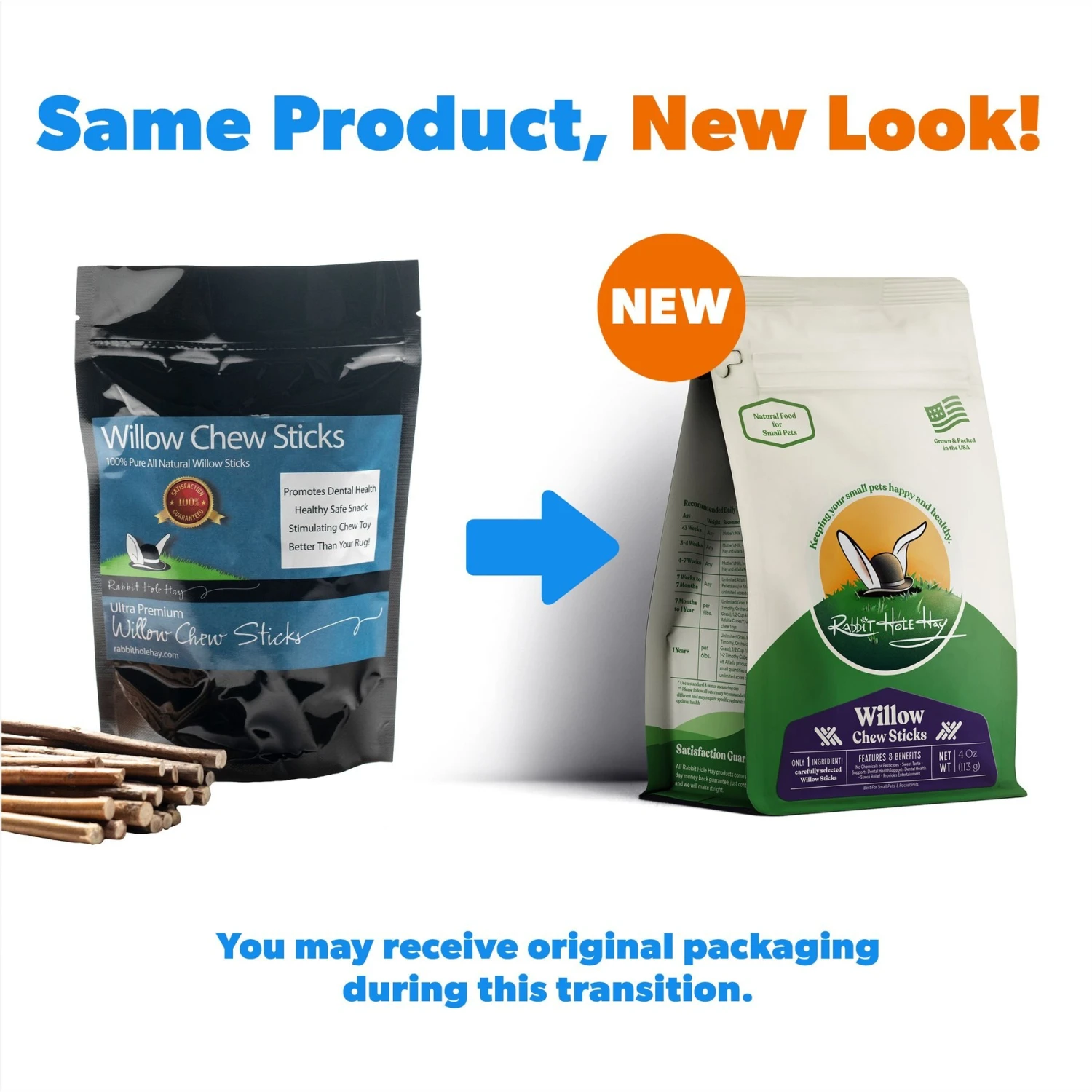 Rabbit Hole Hay All Natural Willow Chew Sticks Chinchilla, Rabbit, & Guinea Pig Treats 2 Rabbit Hole Hay All Natural Willow Chew Sticks Chinchilla, Rabbit, & Guinea Pig Treats - Image 2