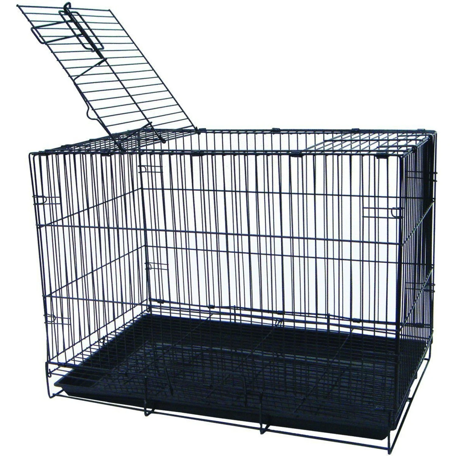 YML Collapsible Metal Small Pet Crate With Bottom Gate, Black 1 YML Collapsible Metal Small Pet Crate With Bottom Gate, Black