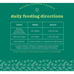 Oxbow Natural Science Vitamin C Support Small-Pet Supplement, 8.4-oz Bag -MiniMates Shop 704742 PT7. AC SS1800 V1668654039