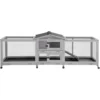 Aivituvin-AIR65 Indoor House Easy Moving Large Bunny Rabbit Hutch, Gray