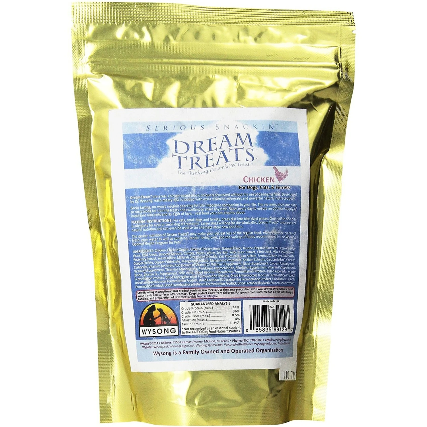 Wysong Dream Chicken Freeze-Dried Raw Dog, Cat & Ferret Treats 2 Wysong Dream Chicken Freeze-Dried Raw Dog, Cat & Ferret Treats - Image 2