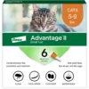 Advantage II Flea Spot Treatment For Cats, 5-9 Lbs, & Ferrets