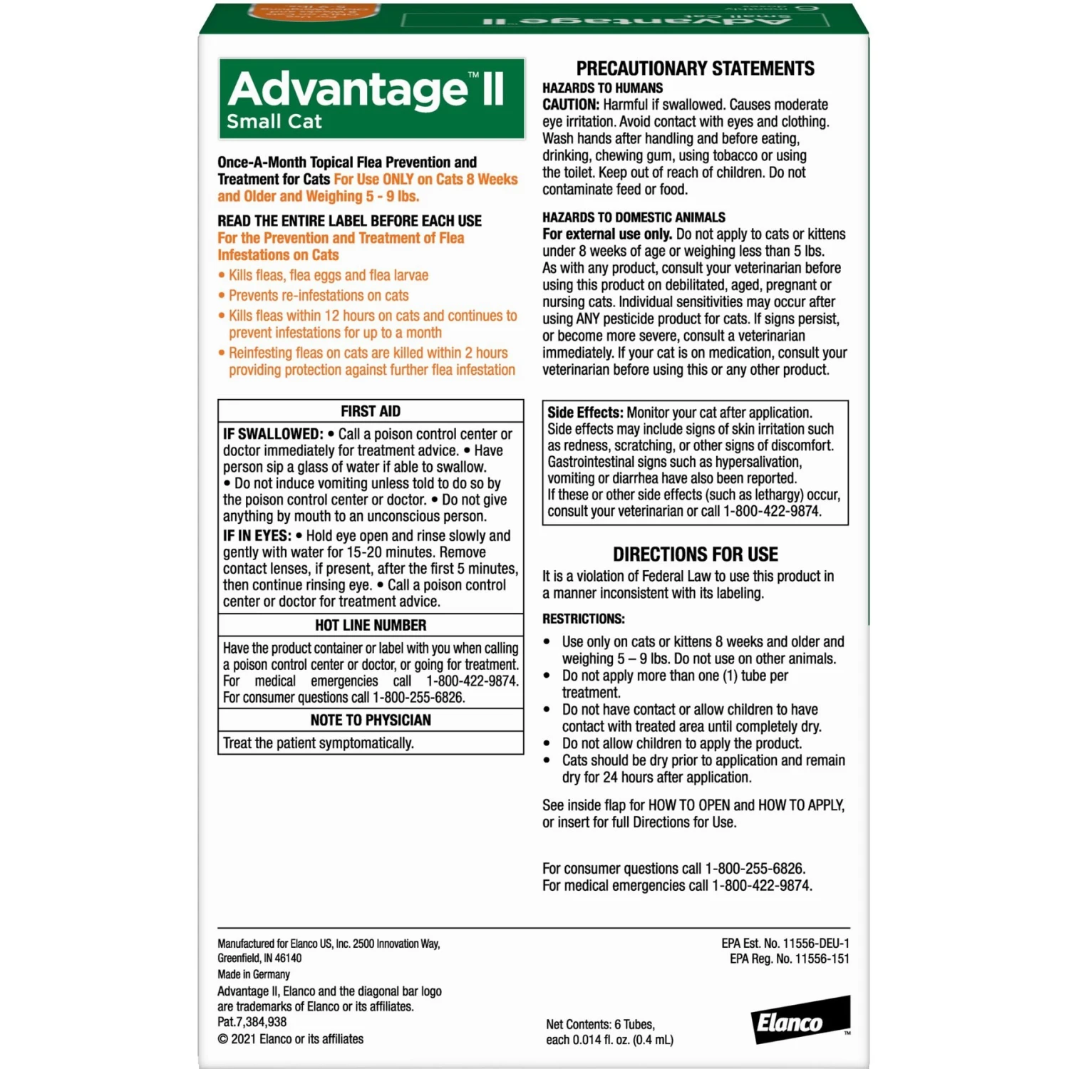 Advantage II Flea Spot Treatment For Cats, 5-9 Lbs, & Ferrets 2 Advantage II Flea Spot Treatment For Cats, 5-9 Lbs, & Ferrets - Image 2