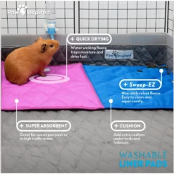 Paw Inspired Fleece Cage Liner Small Pet Pee Pads & Bedding, 12x12-in, 3 Count -MiniMates Shop 740998 PT2. AC SS1800 V1671211113