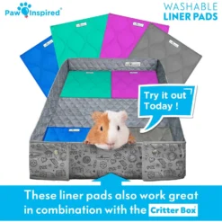 Paw Inspired Fleece Cage Liner Small Pet Pee Pads & Bedding, 12x12-in, 3 Count -MiniMates Shop 740998 PT7. AC SS1800 V1671200655