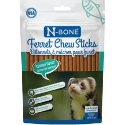N-Bone Salmon Flavor Chew Sticks Ferret Treat, 1.87-oz Bag