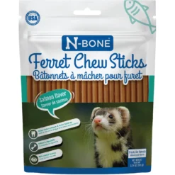 N-Bone Salmon Flavor Chew Sticks Ferret Treat, 3.74-oz Bag