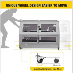 Aivituvin-AIR58 Two Level Guinea Pig & Hamster Cage With Wheels, Gray 9 Aivituvin-AIR58 Two Level Guinea Pig & Hamster Cage With Wheels, Gray -MiniMates Shop 756302 PT3. AC SS1800 V1673991468