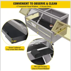 Aivituvin-AIR62 Large Guinea Pig Cage & Wooden Habitat, Gray 10 Aivituvin-AIR62 Large Guinea Pig Cage & Wooden Habitat, Gray -MiniMates Shop 756318 PT4. AC SS1800 V1673991471