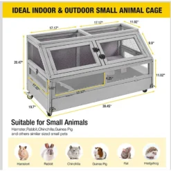 Aivituvin-AIR62 Large Guinea Pig Cage & Wooden Habitat, Gray 11 Aivituvin-AIR62 Large Guinea Pig Cage & Wooden Habitat, Gray -MiniMates Shop 756318 PT5. AC SS1800 V1673991468