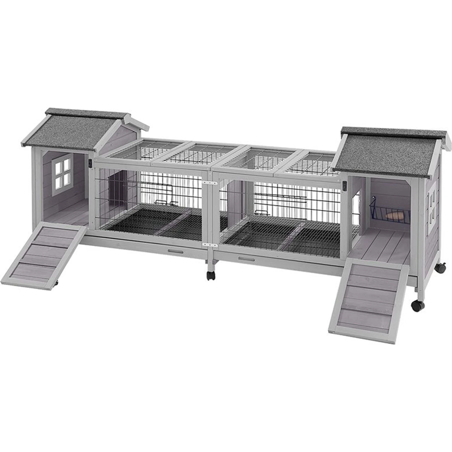 Aivituvin-AIR68 Wooden Indoor Rabbit House, Large, Gray 1 Aivituvin-AIR68 Wooden Indoor Rabbit House, Large, Gray