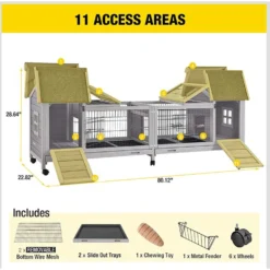 Aivituvin-AIR68 Wooden Indoor Rabbit House, Large, Gray 8 Aivituvin-AIR68 Wooden Indoor Rabbit House, Large, Gray -MiniMates Shop 758350 PT3. AC SS1800 V1674168258