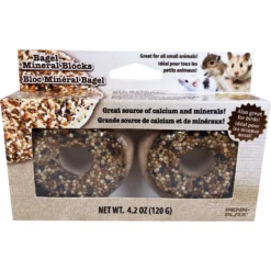 Penn-Plax Bagel Small Pet Mineral Blocks, 2 Count