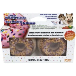Penn-Plax Donut Small Pet Mineral Blocks, 2 Count