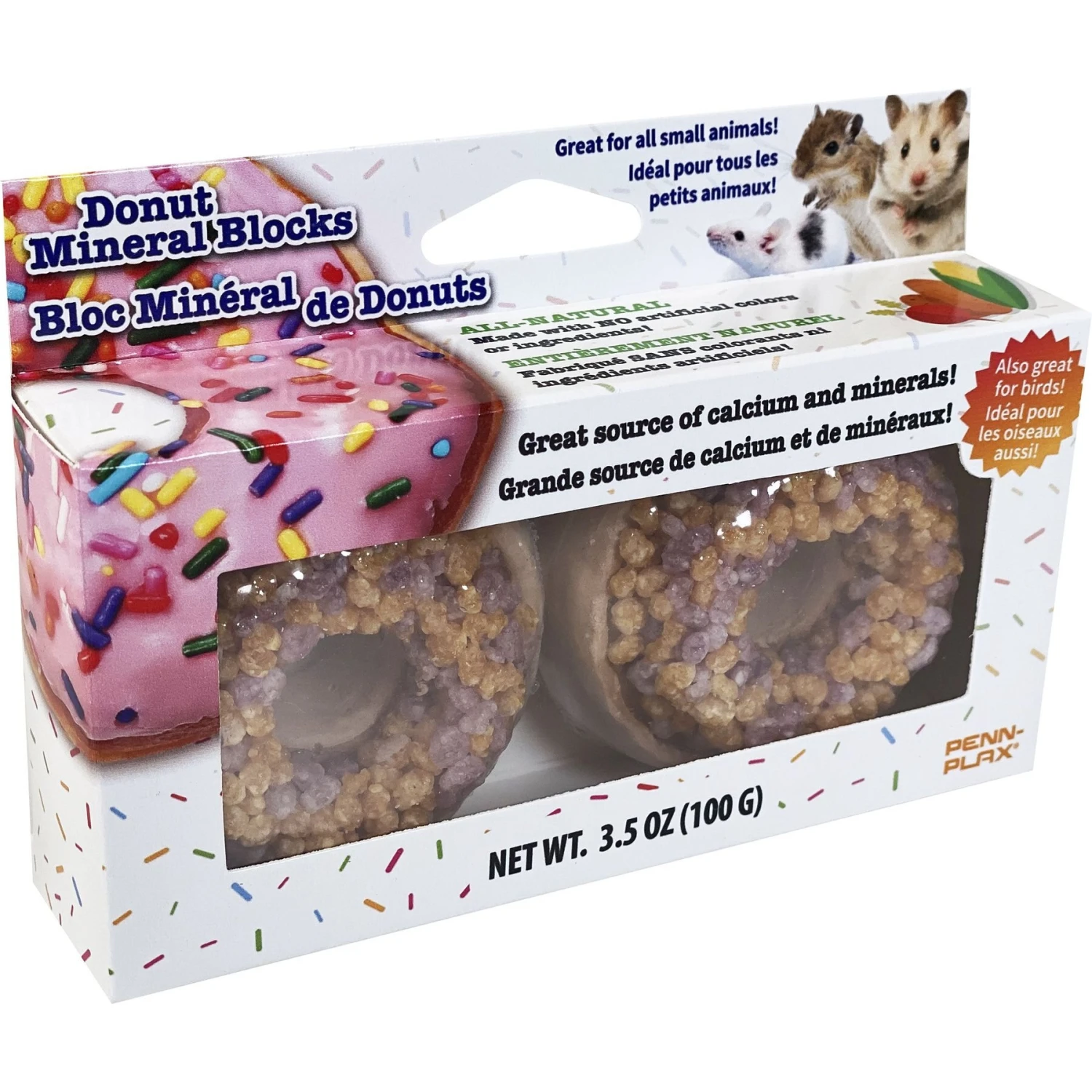 Penn-Plax Donut Small Pet Mineral Blocks, 2 Count 4 Penn-Plax Donut Small Pet Mineral Blocks, 2 Count - Image 4
