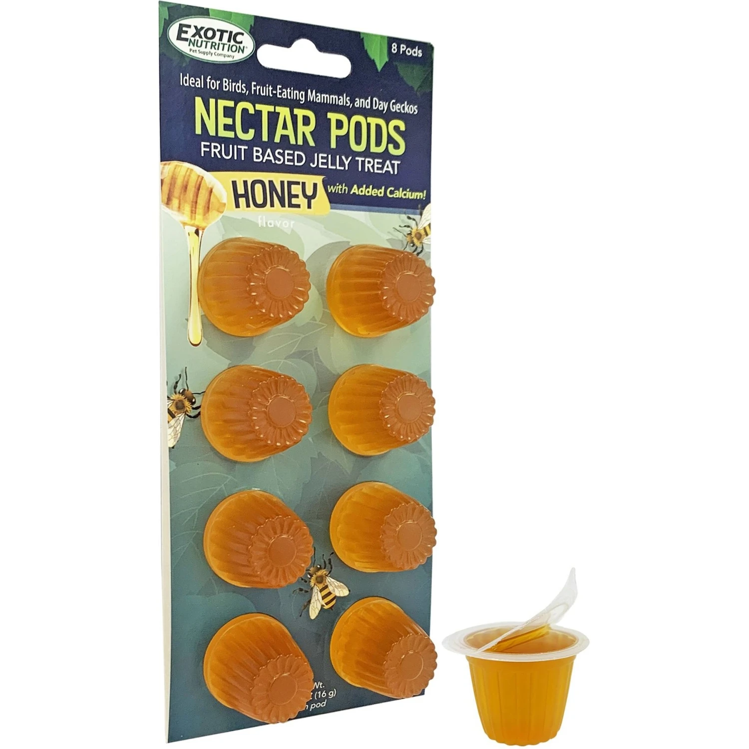 Exotic Nutrition Nectar Pods Honey Small Pet Treats, 16-gm, 8-pack 2 Exotic Nutrition Nectar Pods Honey Small Pet Treats, 16-gm, 8-pack - Image 2