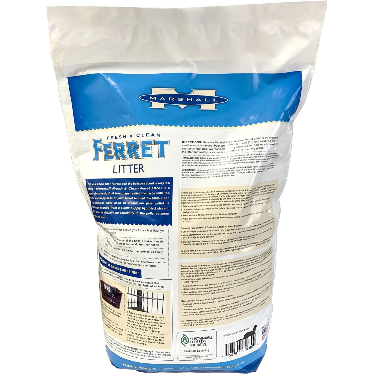 Marshall Fresh N Clean Ferret Litter, 5-lb Bag 2 Marshall Fresh N Clean Ferret Litter, 5-lb Bag - Image 2