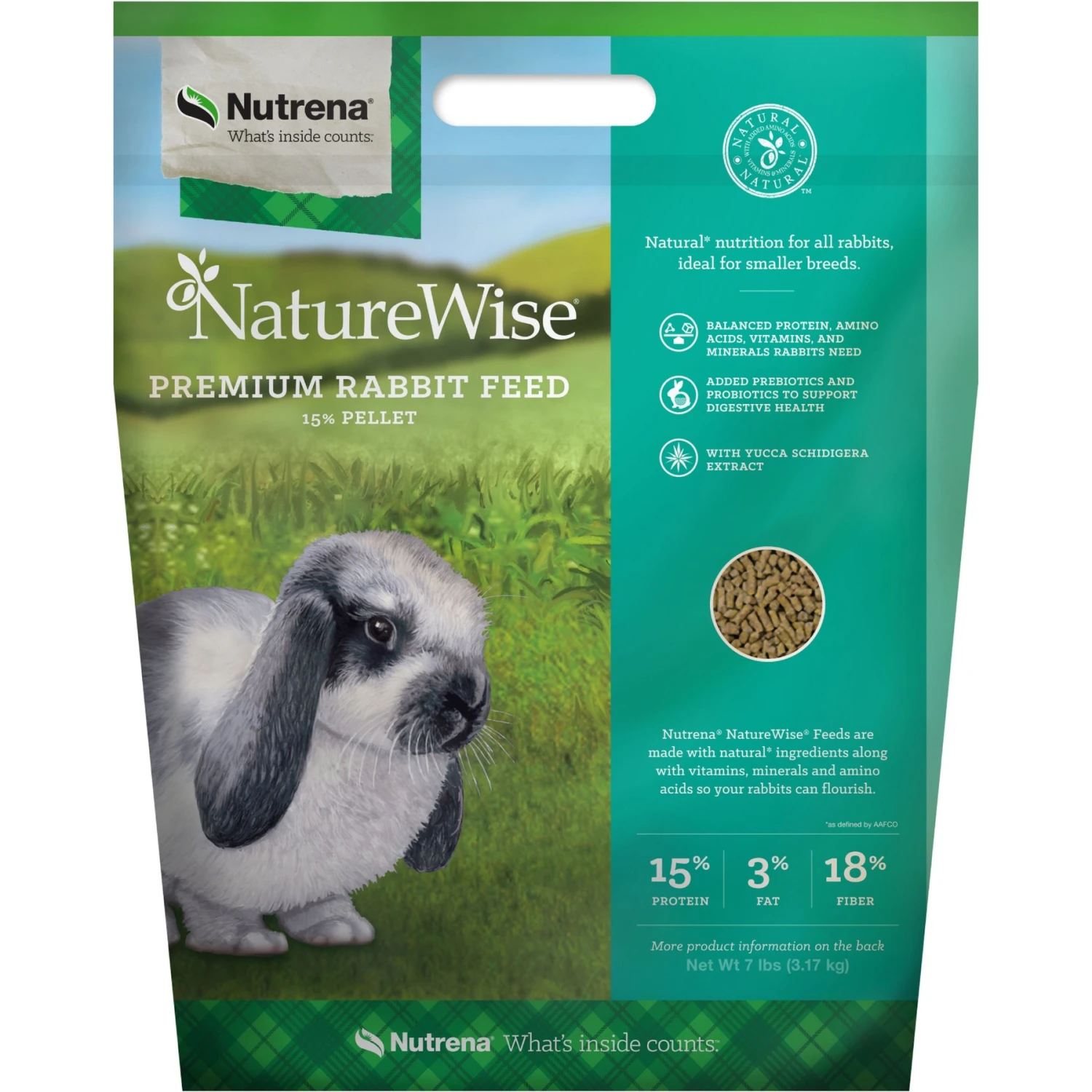 Nutrena Naturewise Premium 15% Rabbit Feed, 7-lb Bag 1 Nutrena Naturewise Premium 15% Rabbit Feed, 7-lb Bag