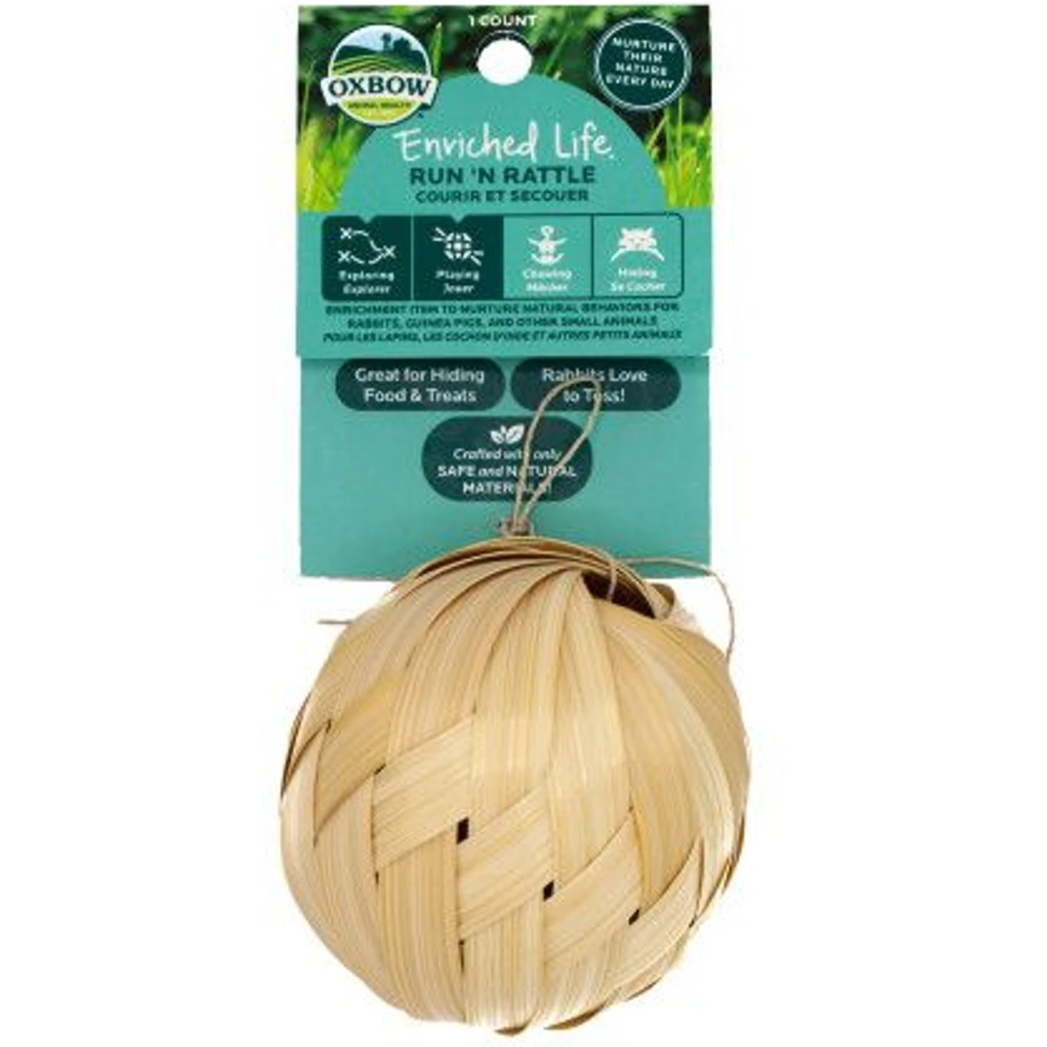 Oxbow Enriched Life Run 'n Rattle Small Pet Toy 1 Oxbow Enriched Life Run 'n Rattle Small Pet Toy