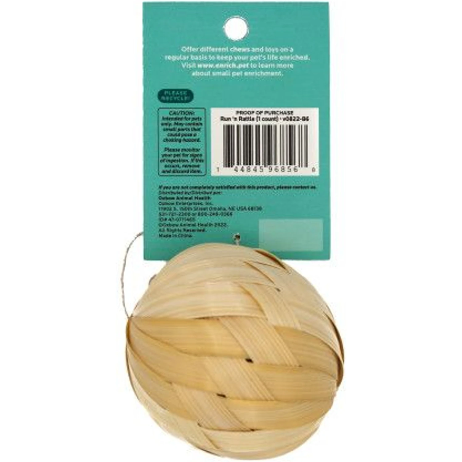 Oxbow Enriched Life Run 'n Rattle Small Pet Toy 2 Oxbow Enriched Life Run 'n Rattle Small Pet Toy - Image 2