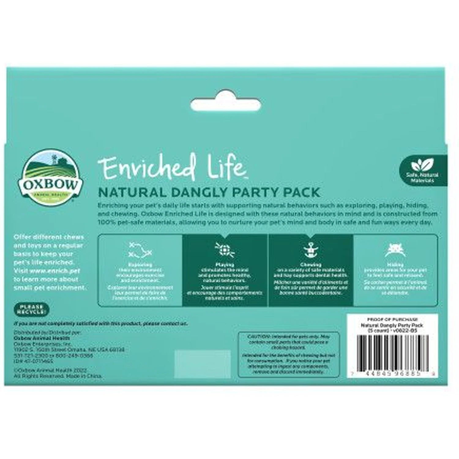 Oxbow Enriched Life Natural Dangly Party Pack Small Pet Toy 2 Oxbow Enriched Life Natural Dangly Party Pack Small Pet Toy - Image 2