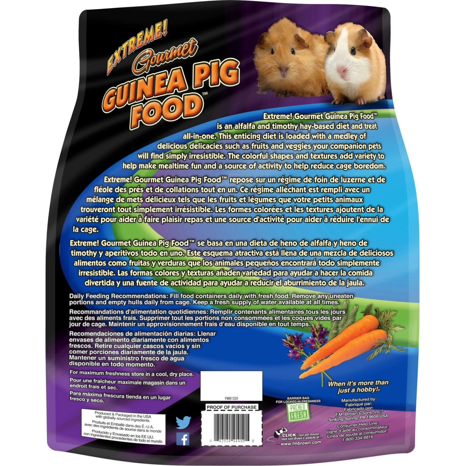 Brown's Extreme! Gourmet Guinea Pig Food, 8-lb Bag 2 Brown's Extreme! Gourmet Guinea Pig Food, 8-lb Bag - Image 2