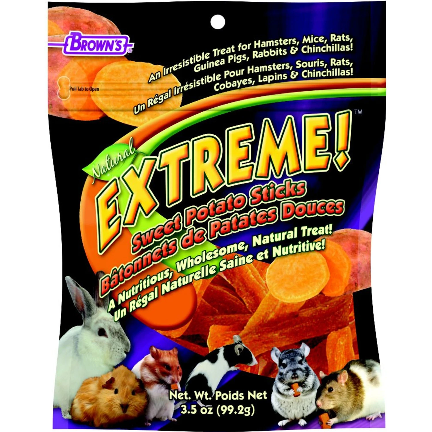Brown's Extreme! Sweet Potato Small Pet Treat, 3.5-oz Bag 1 Brown's Extreme! Sweet Potato Small Pet Treat, 3.5-oz Bag