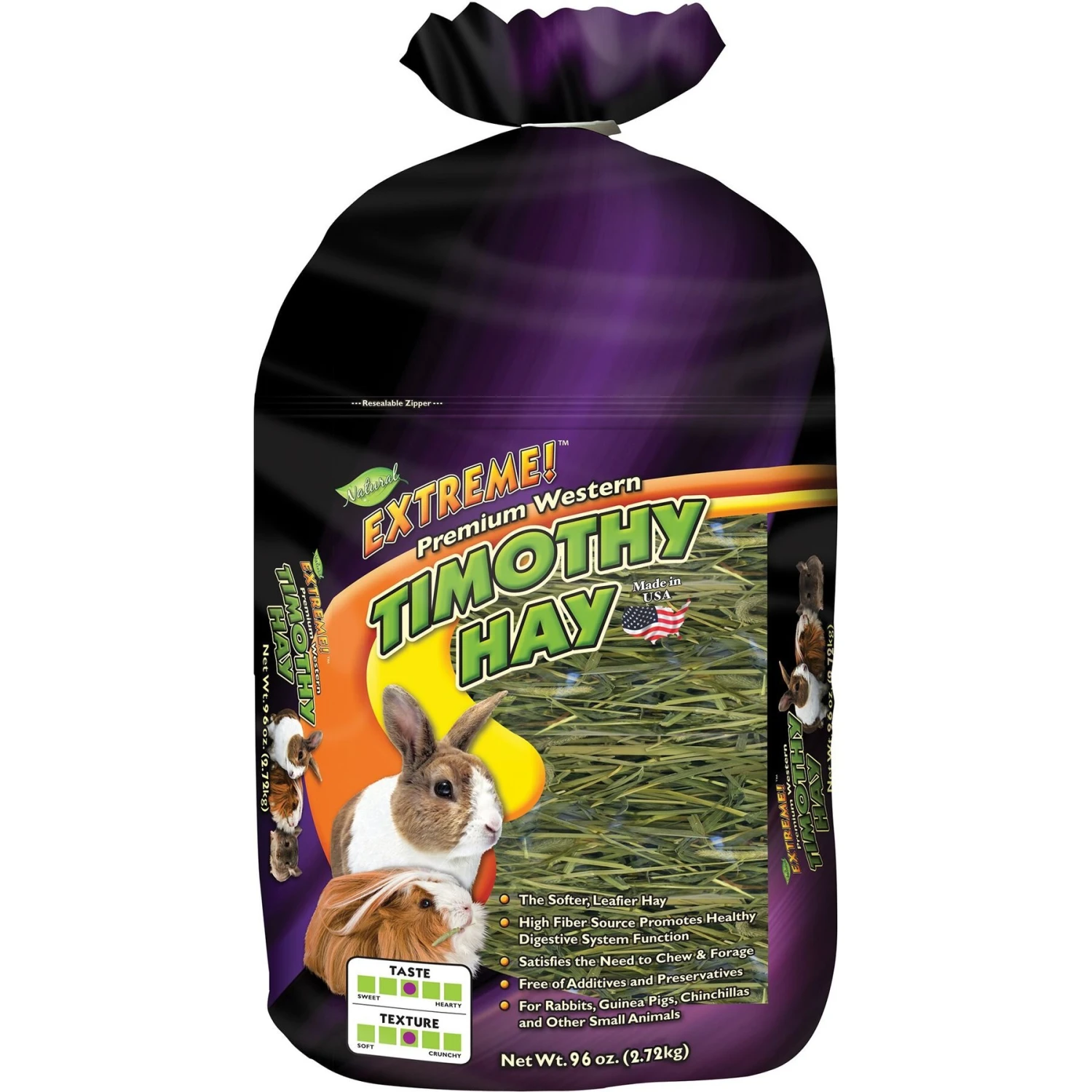 Brown's Extreme! Timothy Small Pet Hay, 96-oz Bag 1 Brown's Extreme! Timothy Small Pet Hay, 96-oz Bag
