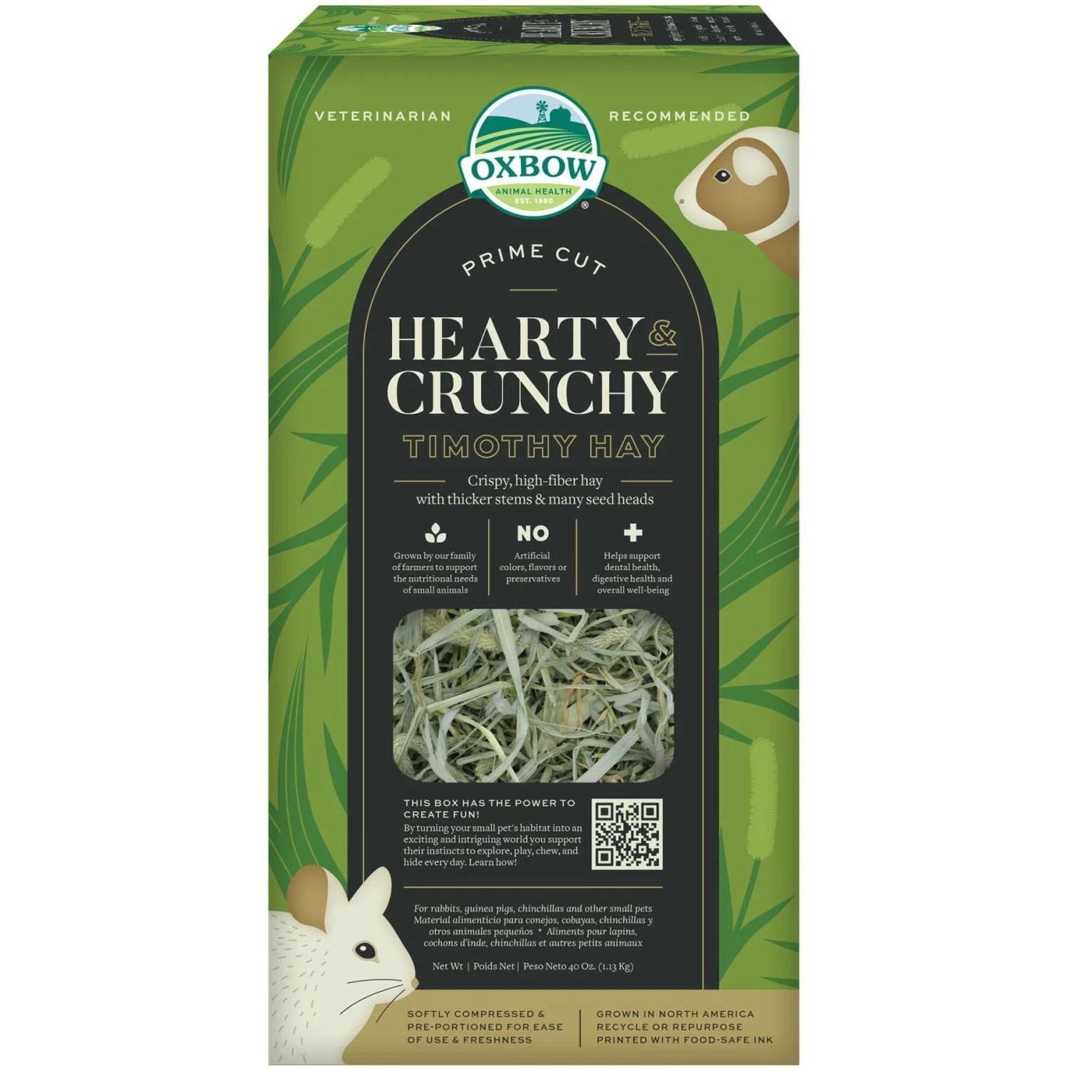 Oxbow Prime Cut Hearty & Crunchy Timothy Hay Small-Pet Food, 40-oz Bag 3 Oxbow Prime Cut Hearty & Crunchy Timothy Hay Small-Pet Food, 40-oz Bag - Image 3