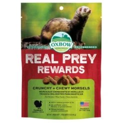Oxbow Real Prey Rewards Crunchy & Chewy Turkey Ferret Treats, 3-oz
