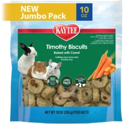 Kaytee Timothy Biscuits Baked Carrot Treat, 10-oz Bag