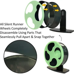 Exotic Nutrition Moon Runner Silent Hamster Exercise Wheel -MiniMates Shop 879518 PT3. AC SS1800 V1686669896