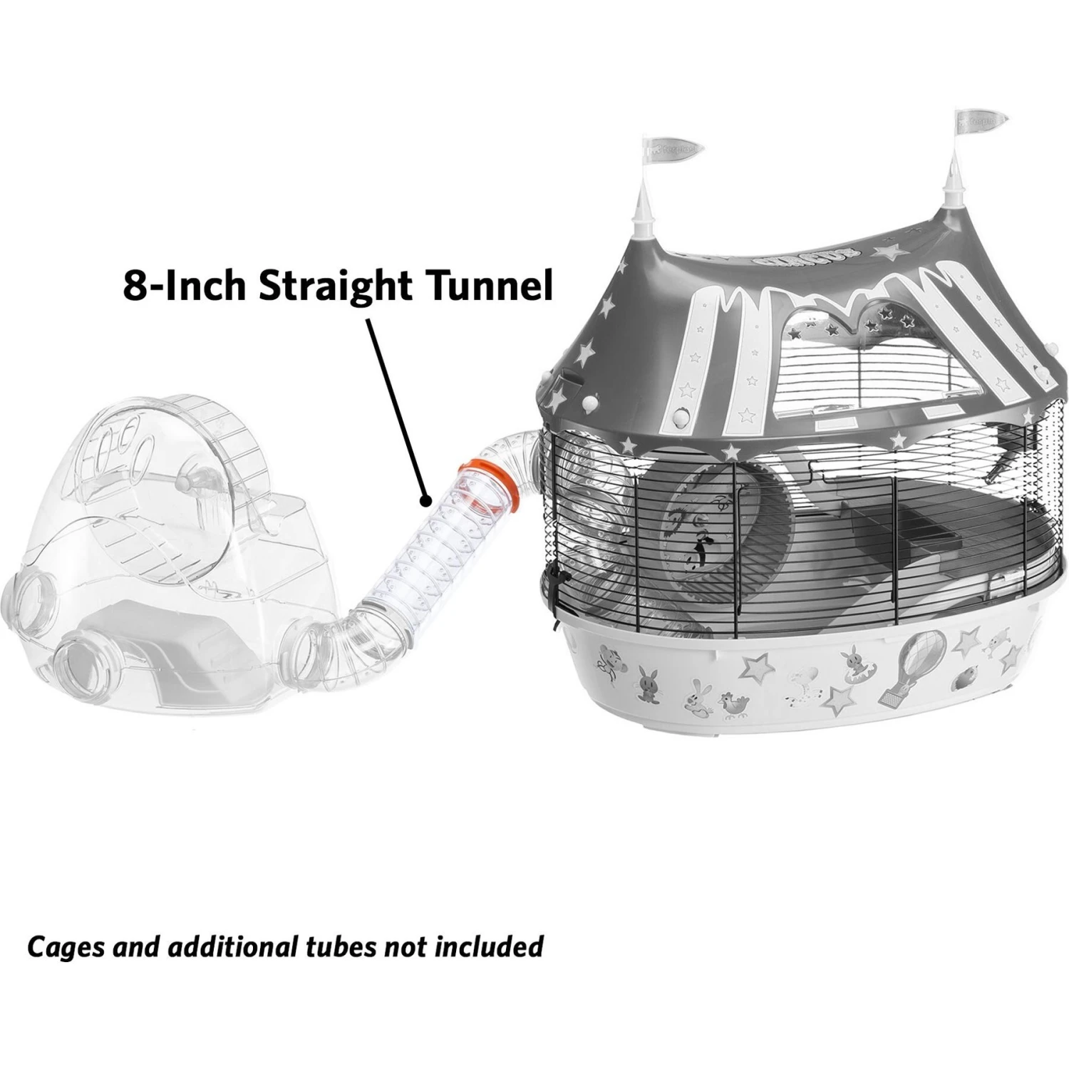 Ferplast Hamster Cage Play Tube, 8-in 2 Ferplast Hamster Cage Play Tube, 8-in - Image 2