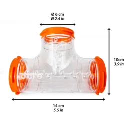 Ferplast T-Tunnel Hamster Cage Play Tube, 5.5-in -MiniMates Shop 891758 PT2. AC SS1800 V1687376169