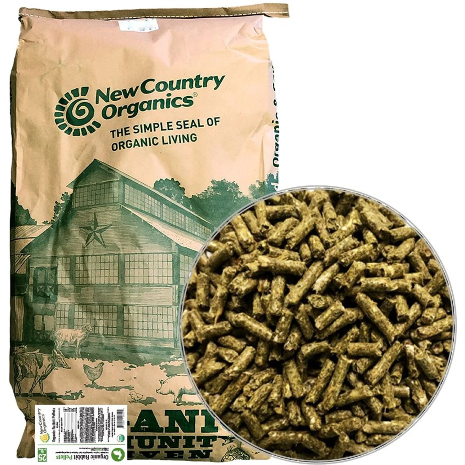 New Country Organics Pellets Rabbit Food, 25-lb Bag 1 New Country Organics Pellets Rabbit Food, 25-lb Bag