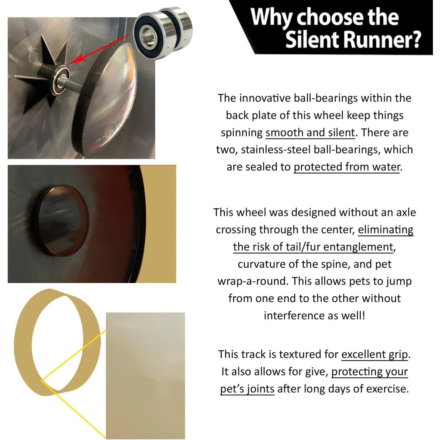 Exotic Nutrition Silent Runner Wheel 9-in Small Pet Toy, Cream 2 Exotic Nutrition Silent Runner Wheel 9-in Small Pet Toy, Cream - Image 2