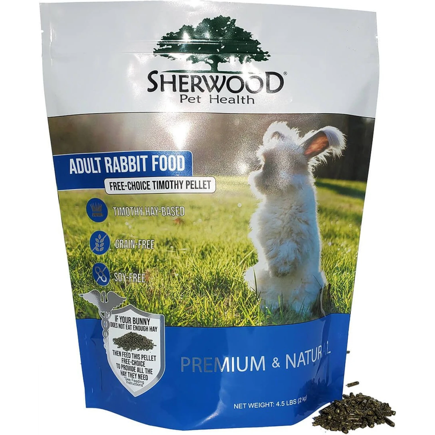 Sherwood Pet Health Adult Free Choice Timothy Rabbit Food, 4.5-lb Bag 1 Sherwood Pet Health Adult Free Choice Timothy Rabbit Food, 4.5-lb Bag