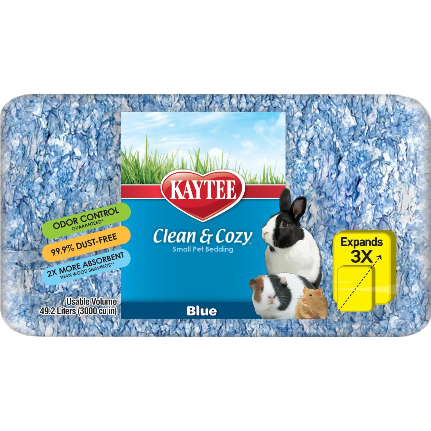 Kaytee Clean & Cozy Blue Small Pet Bedding, 49.2-L Bag 4 Kaytee Clean & Cozy Blue Small Pet Bedding, 49.2-L Bag - Image 4