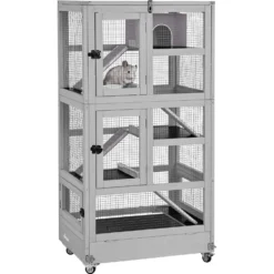 Aivituvin 5 Levels Wooden Small Pet Cage