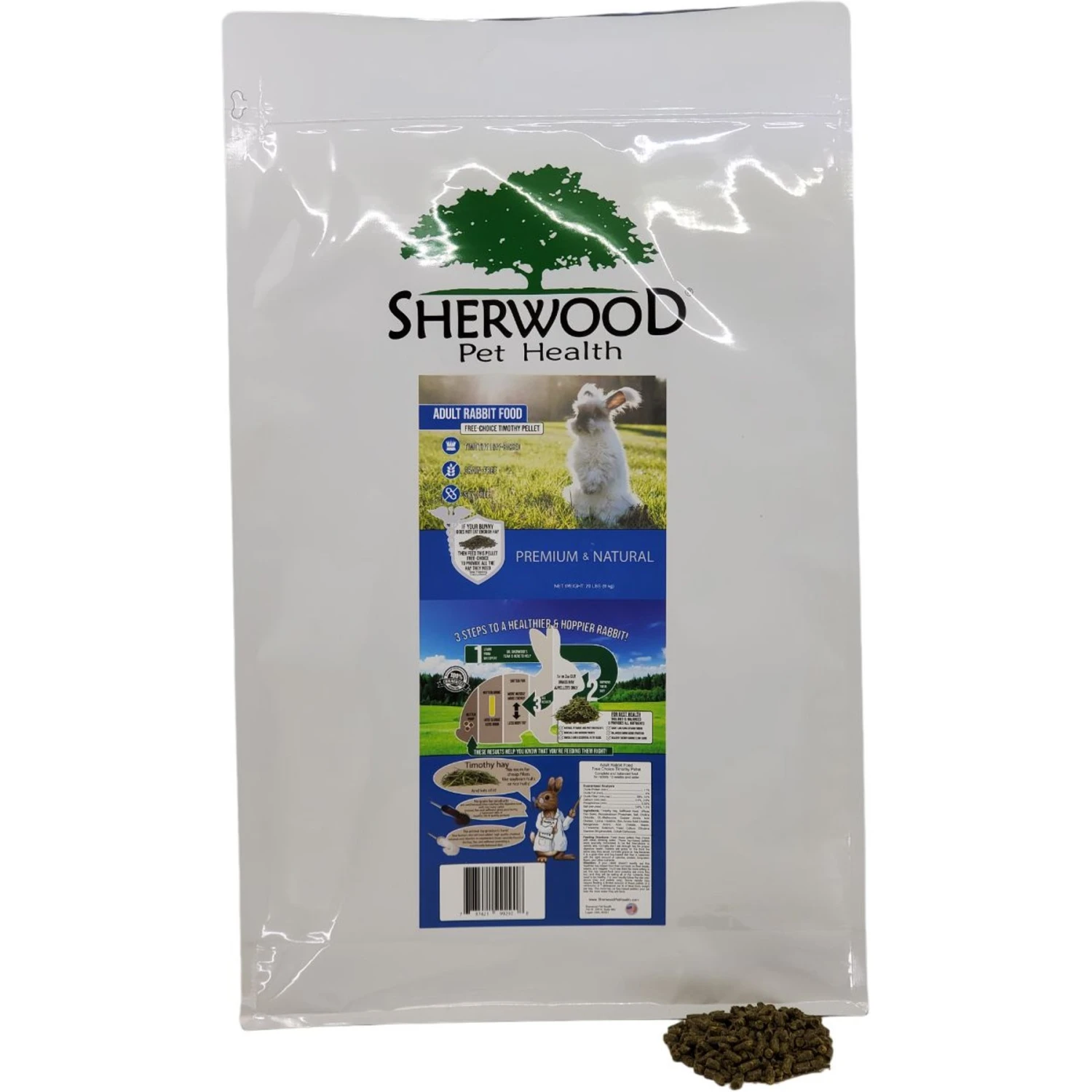 Sherwood Pet Health Adult Rabbit Free Choice Timothy Food, 20-oz Bag 1 Sherwood Pet Health Adult Rabbit Free Choice Timothy Food, 20-oz Bag