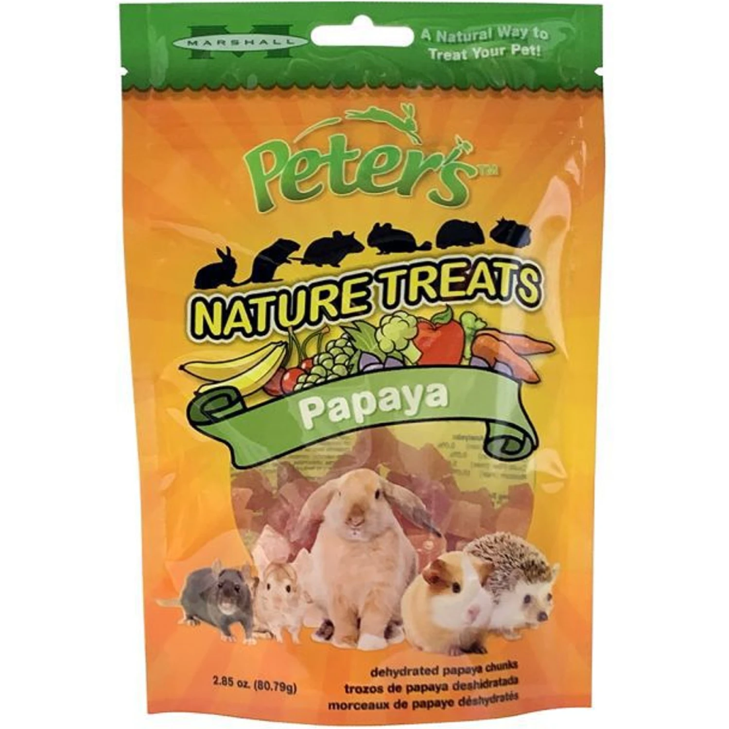 Peter's Papaya Pieces Small Animal Nature Treats 1 Peter's Papaya Pieces Small Animal Nature Treats