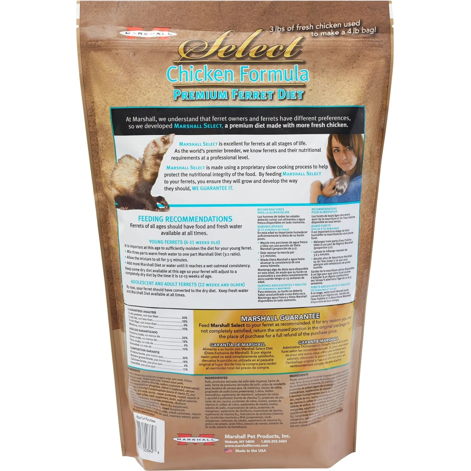 Marshall Select Chicken Formula Ferret Food 2 Marshall Select Chicken Formula Ferret Food - Image 2