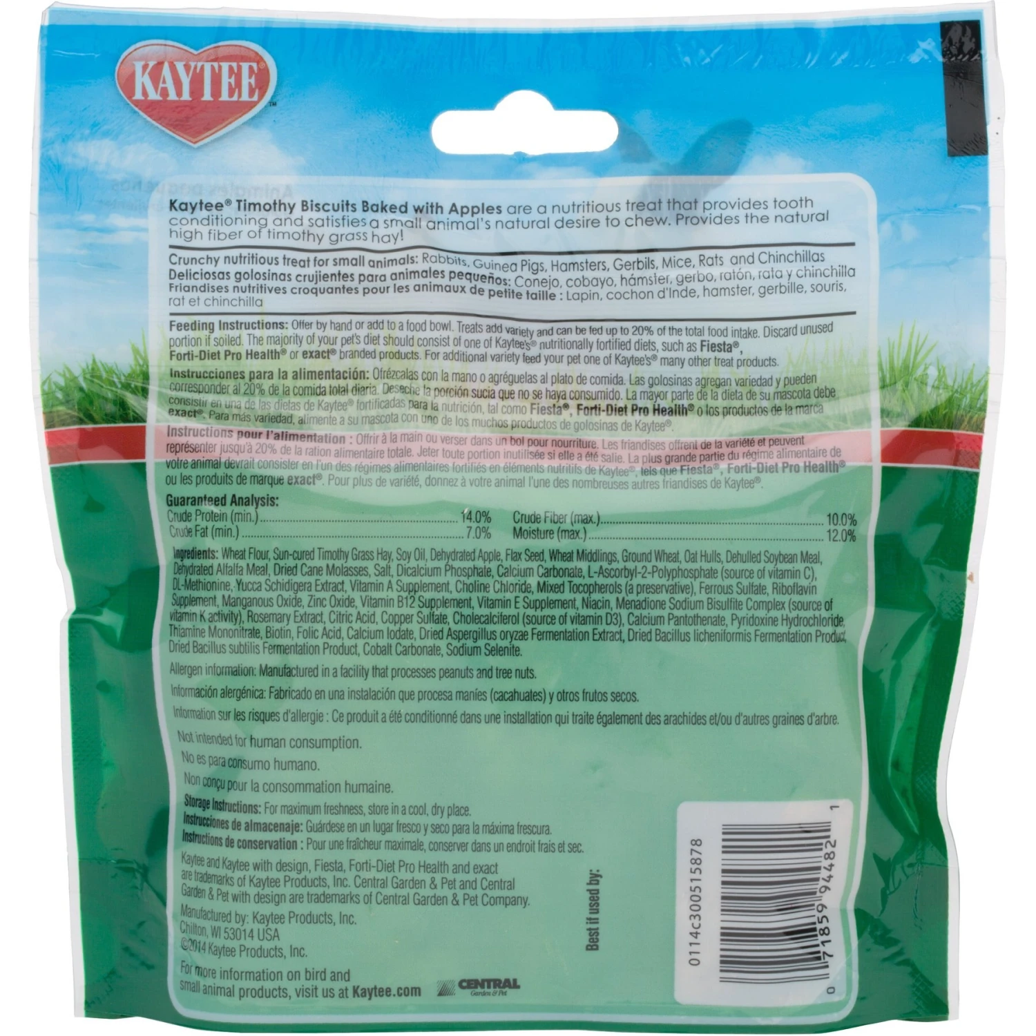 Kaytee Baked Apple Timothy Biscuit Small Animal Treats 2 Kaytee Baked Apple Timothy Biscuit Small Animal Treats - Image 2