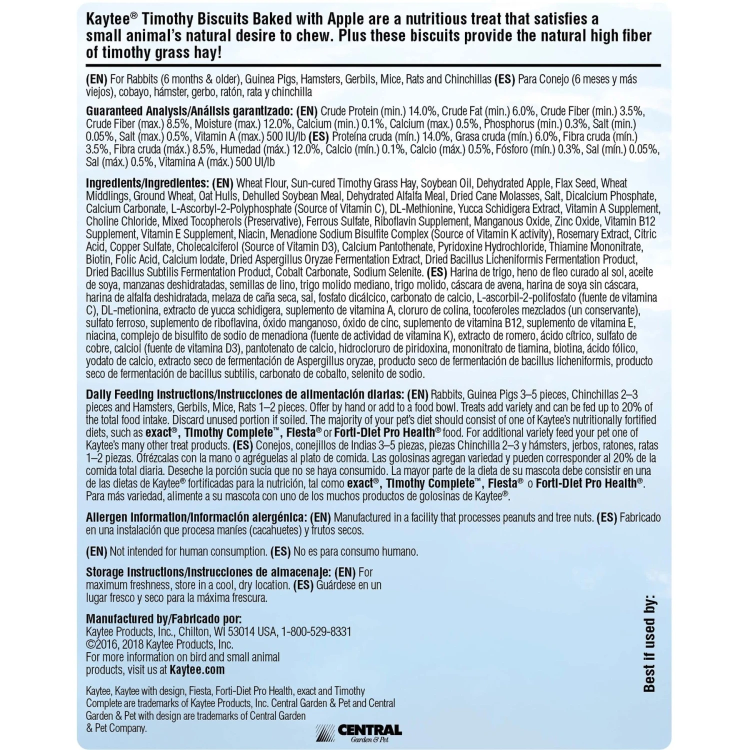 Kaytee Baked Apple Timothy Biscuit Small Animal Treats 3 Kaytee Baked Apple Timothy Biscuit Small Animal Treats - Image 3