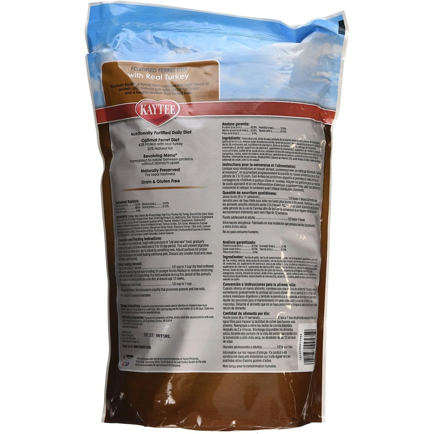 Kaytee Fortified Diet With Real Turkey Ferret Food 2 Kaytee Fortified Diet With Real Turkey Ferret Food - Image 2