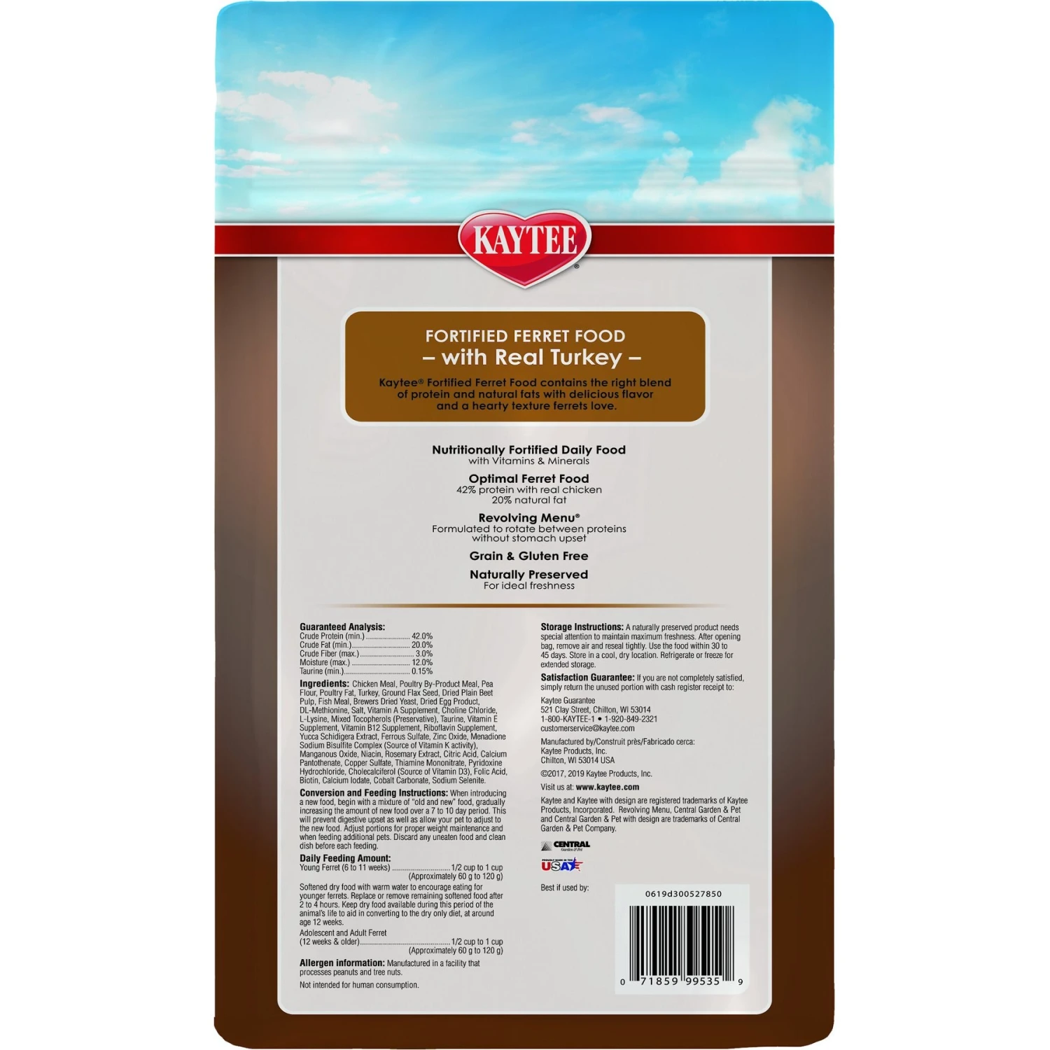 Kaytee Fortified Diet With Real Turkey Ferret Food 3 Kaytee Fortified Diet With Real Turkey Ferret Food - Image 3