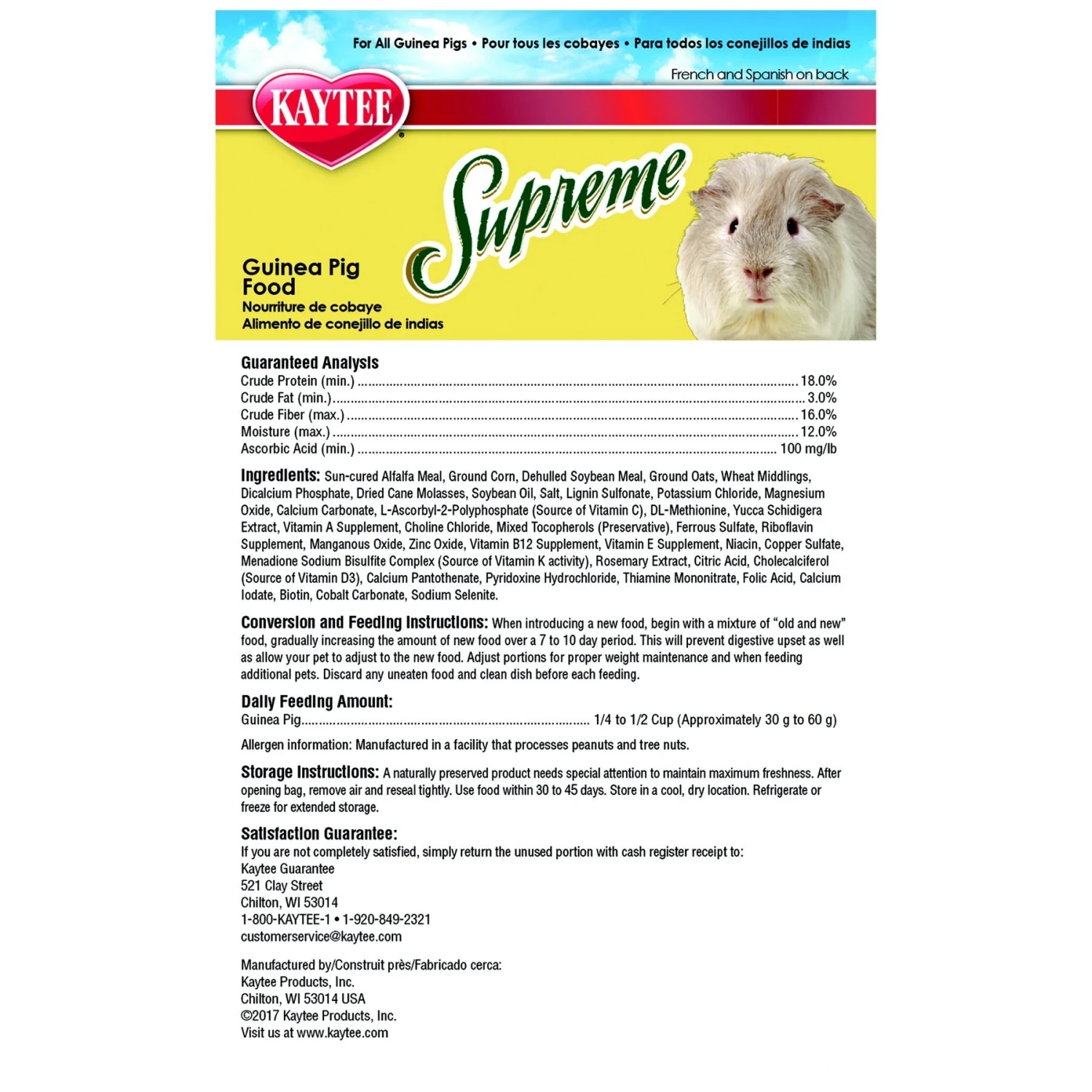 Kaytee Supreme Diet Guinea Pig Food 6 Kaytee Supreme Diet Guinea Pig Food - Image 6