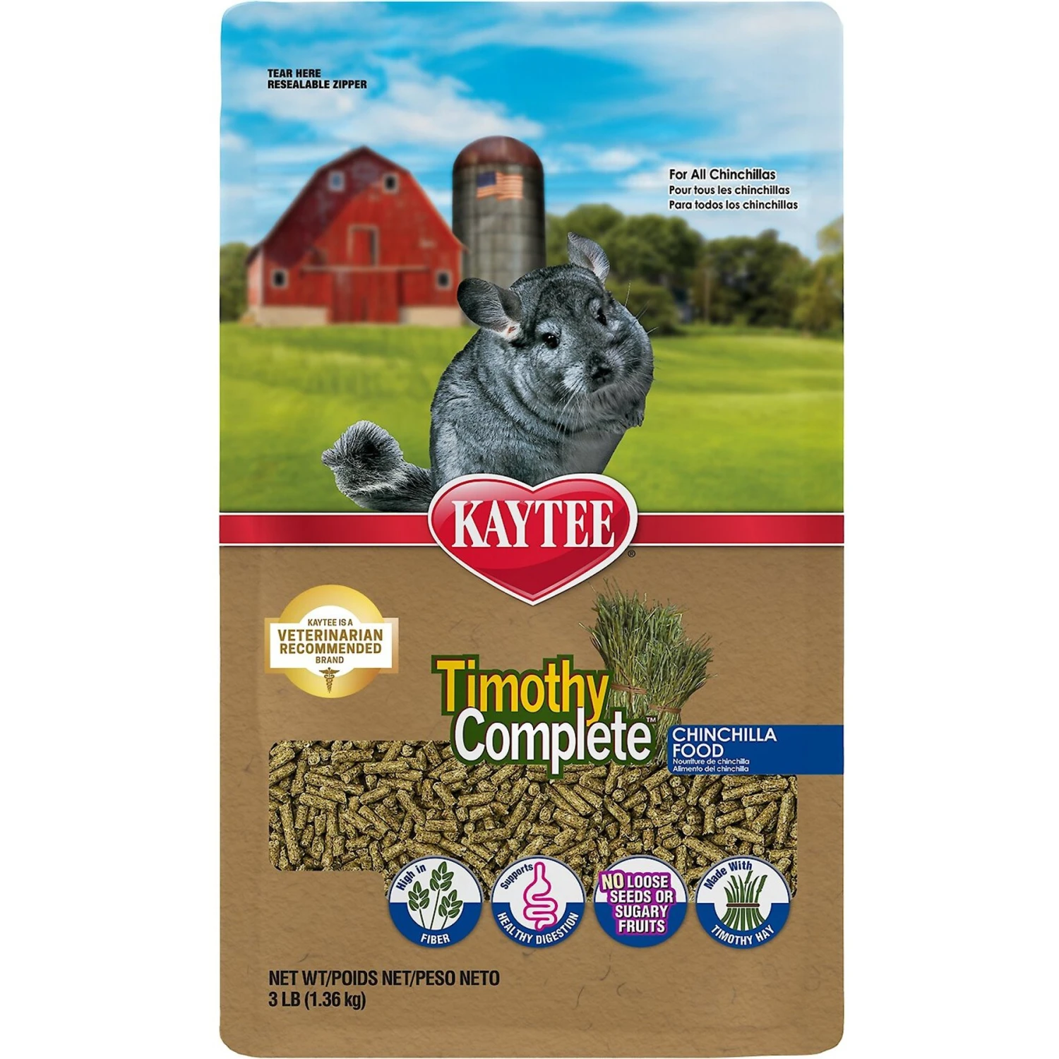 Kaytee Timothy Complete Chinchilla Food 1 Kaytee Timothy Complete Chinchilla Food